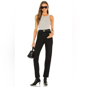 MOTHER The High Waisted Rider Skimp Jeans in Not Guilty (black) Size 30